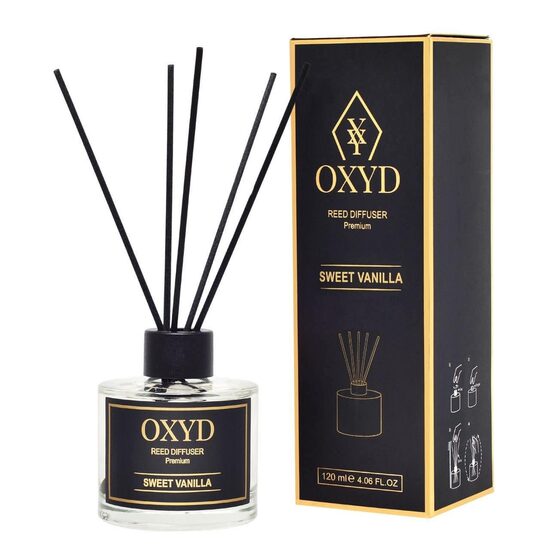 Namų kvapas  su lazdelėmis OXYD SWEET VANILLA 120 ml.