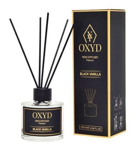 Namų kvapas  su lazdelėmis OXYD BLACK VANILLA  120 ml.