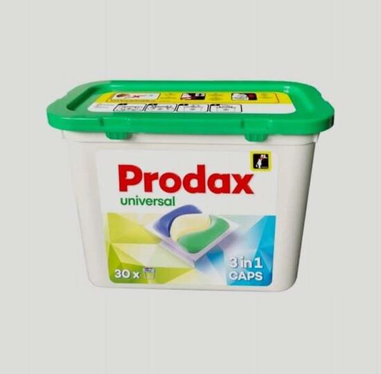 Skalbimo kapsulės  "Prodax" Universal 3in1, 30 kapsulių