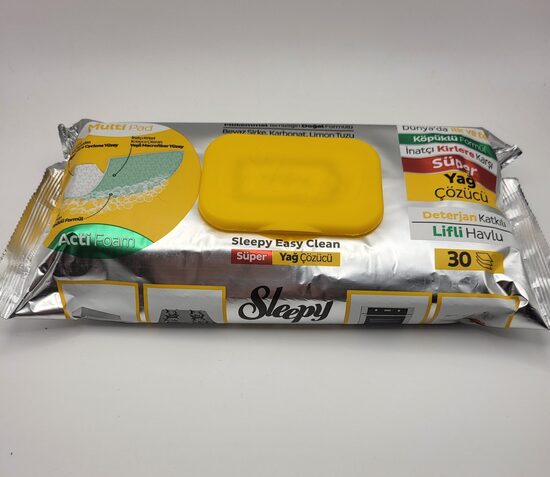 Paviršių valymo servetėlės SLEEPY EASY CLEAN  YAG 30 vnt