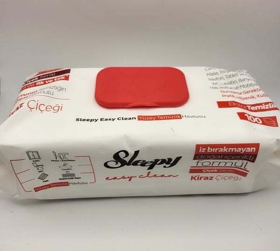 Paviršių valymo servetėlės SLEEPY EASY CLEAN (Vyšnių kvapo) 100 vnt