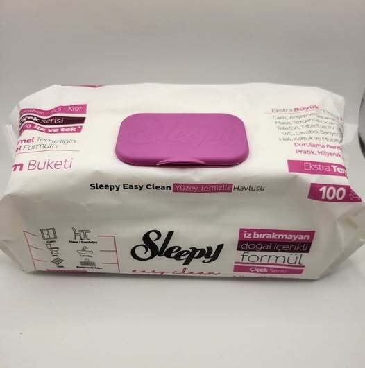 Paviršių valymo servetėlės SLEEPY EASY CLEAN (Lelijų kvapo) 100 vnt