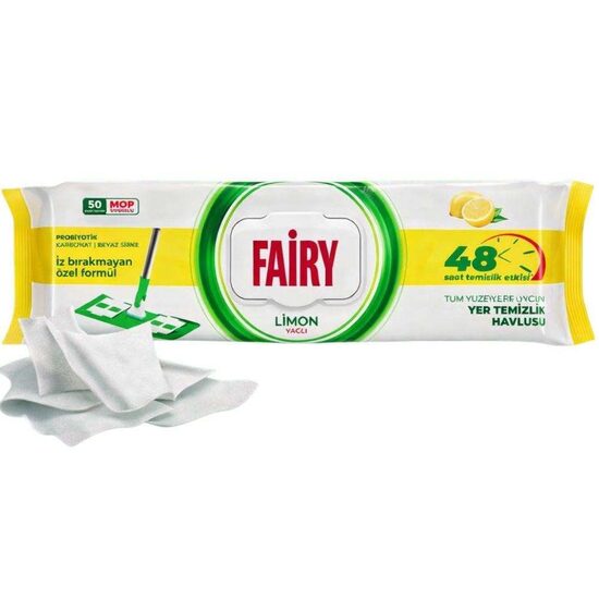 Drėgnos grindų valymo servetėlės FAIRY Lemon