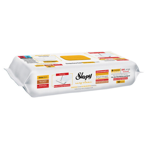 Grindų valymo šluostės SLEEPY  Easy clean Herbal soap 50 vnt