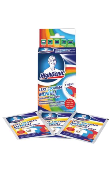 Dėmių valymo servetėlės HighGenic  Stain Removal Wipes 10 vnt.